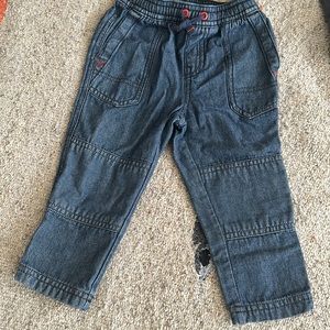 Tea Collection denim drawstring pants 12-18m